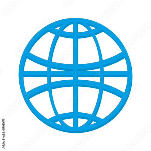 global icon globe connection network worldwide map corporation vector 