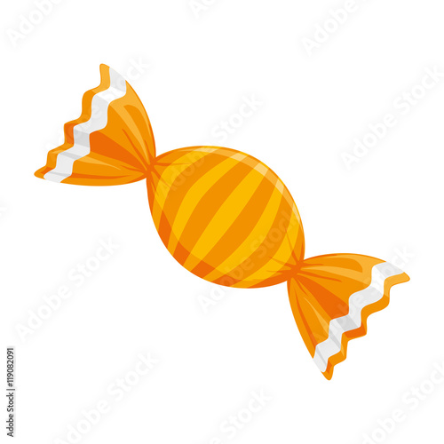 sweet candy caramel snack sugar food vector illustration 