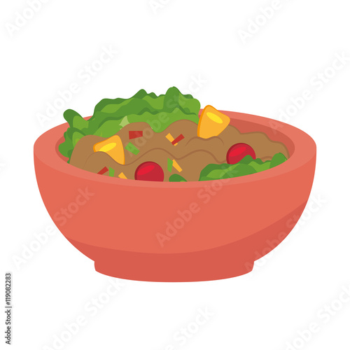  plate of vegetables bowl healthy food nutritive vector illustration
