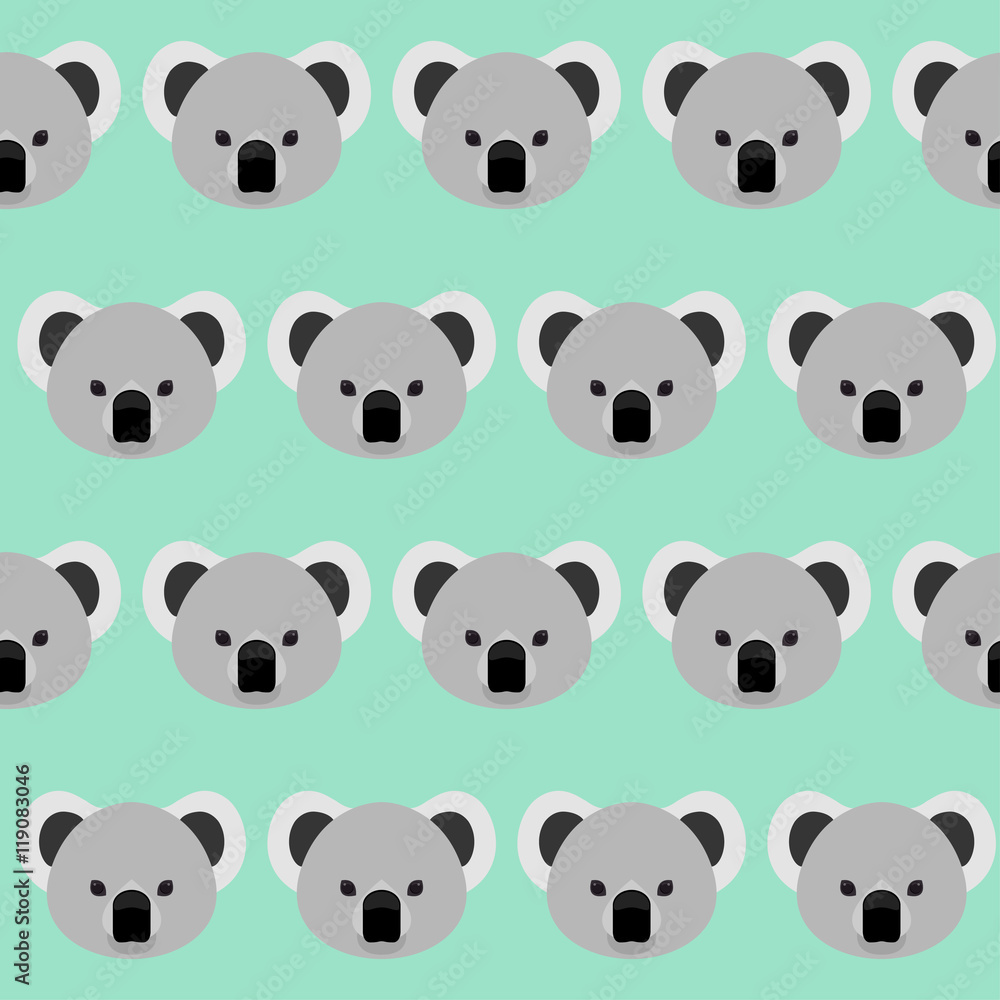 Koala abstract portrait seamless pattern background Koala abstract portrait seamless pattern background