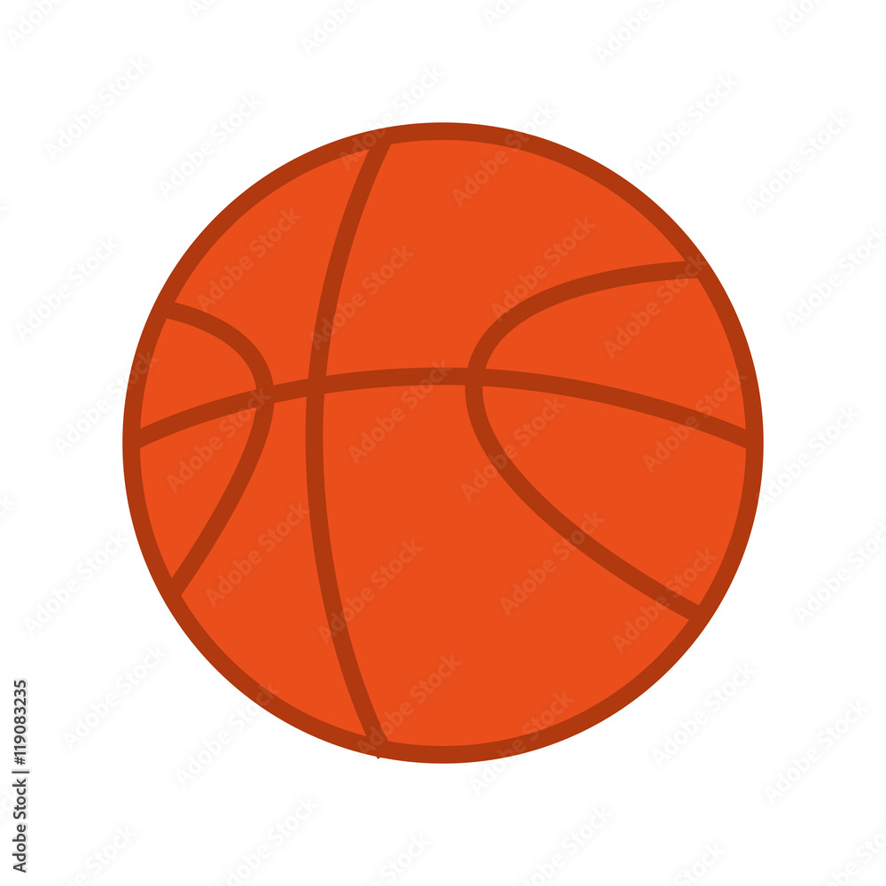 basketball ball sport  game exercise and fitness activity vector illustration
