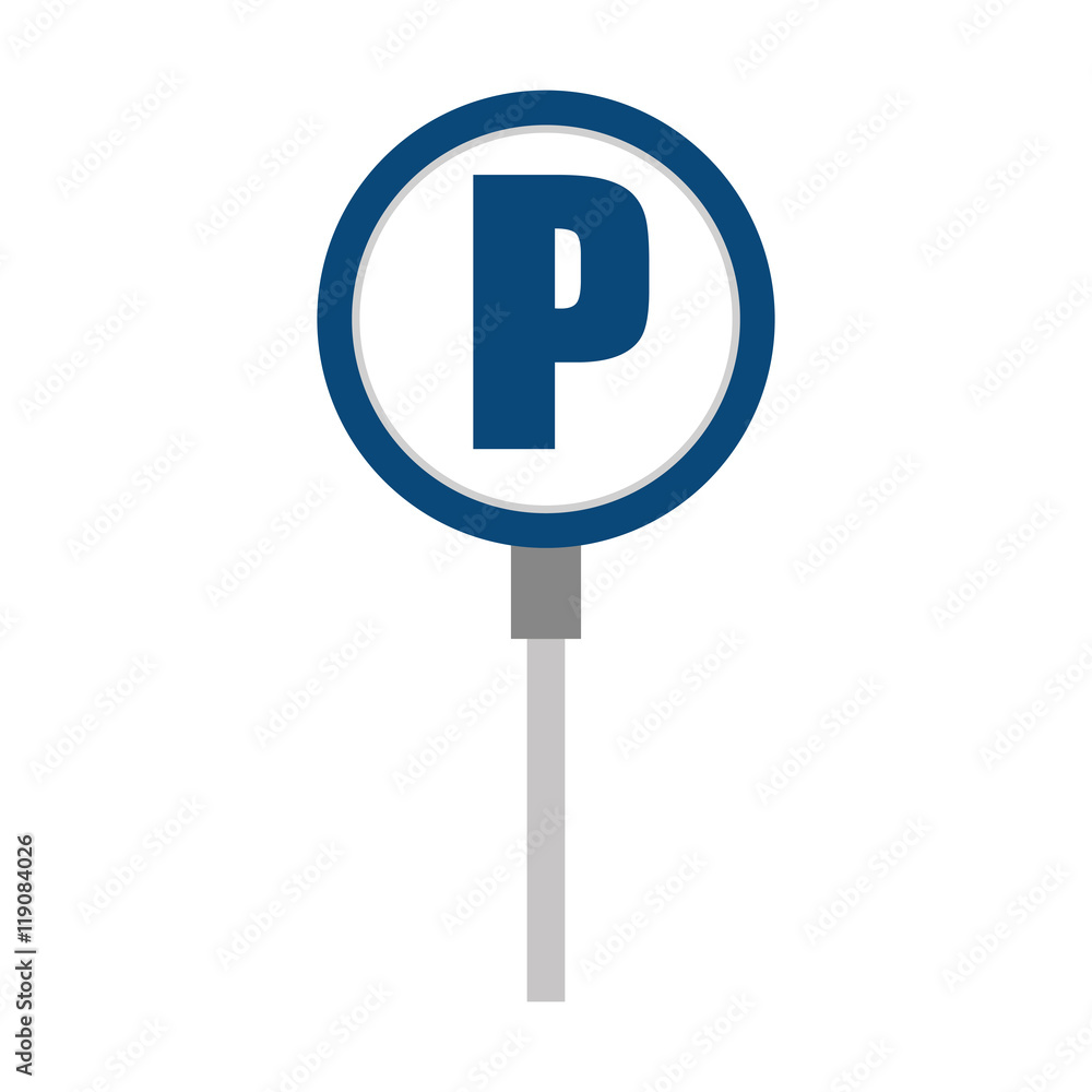 parking zone car vehicle street symbon signal vector illustration parking zone car vehicle street symbon signal vector illustration