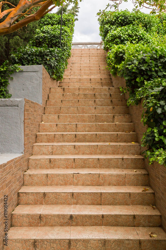 Stairs made of stone and tiles © Viktoriya09