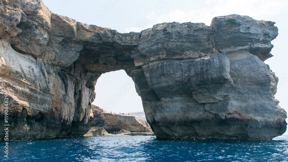 Лазурное окно, каменная арка на Гозо, Мальта