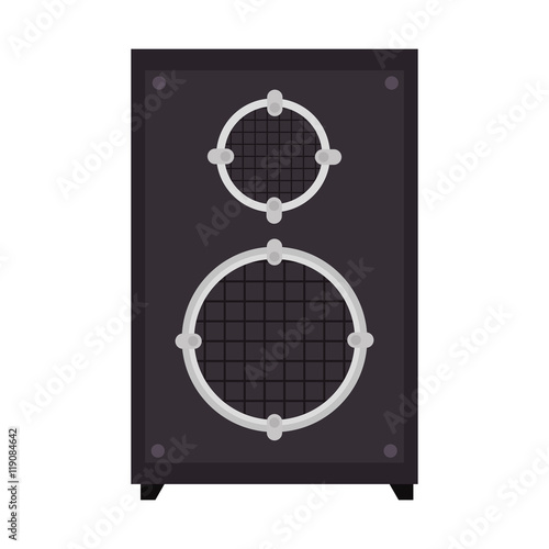 audio speaker bass musical equipment and technology device vector illustration