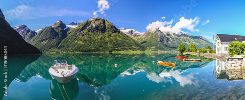 Lake Oppstryn in Norway photo