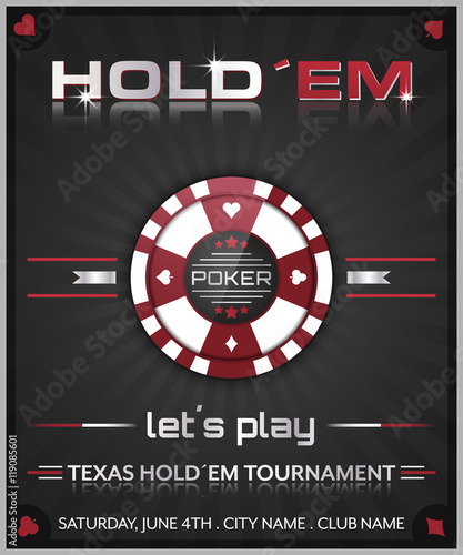 Texas holdem poker tournament poster.