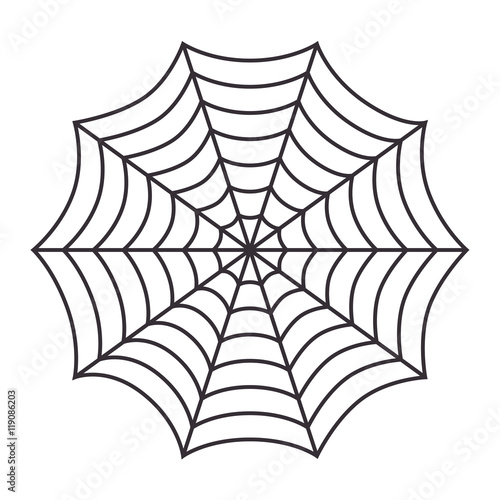 cobweb arachnid spider web halloween season vector illustration