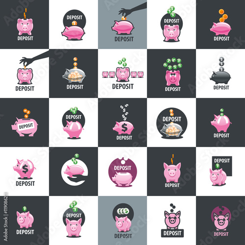 vector logo piggy bank