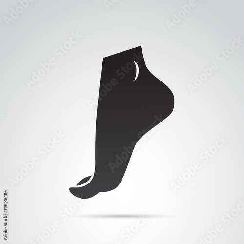 Foot vector icon.