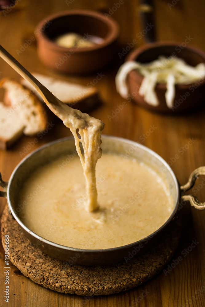 Muhlama / Corn Porridge with Cheese. Muhlama / Corn Porridge with Cheese.