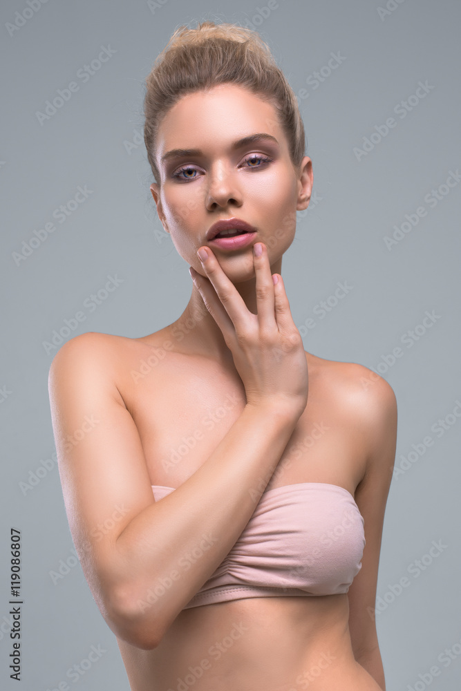 Beautiful Woman With Perfect Skin Beauty Studio Portrait Beautiful Woman With Perfect Skin Beauty Studio Portrait