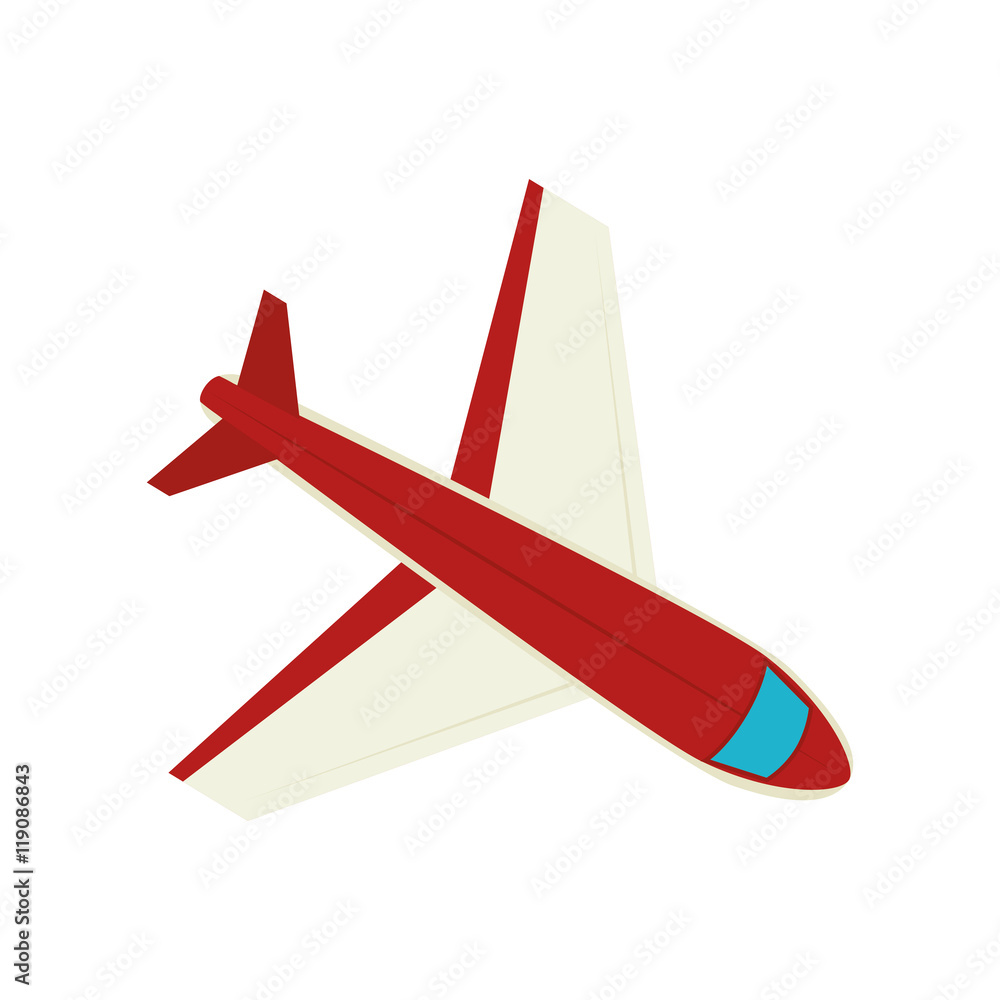 airplane vehicle travel transportation flying vector illustration