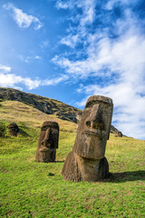 Moais  in Easter Island Chile