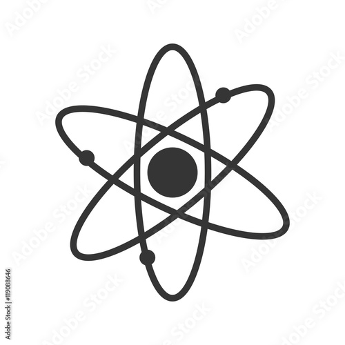 atom chemical element science and education symbol vector illustration