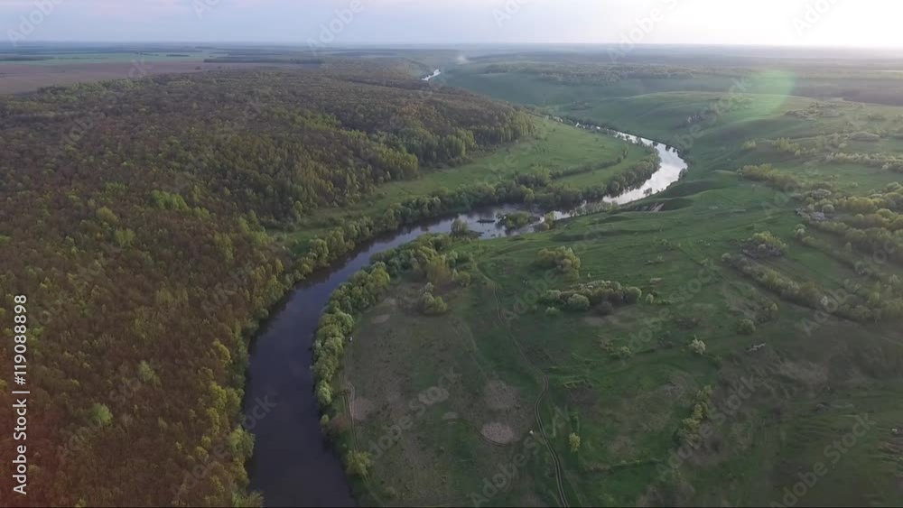 aerial view of the river aerial view of the river
