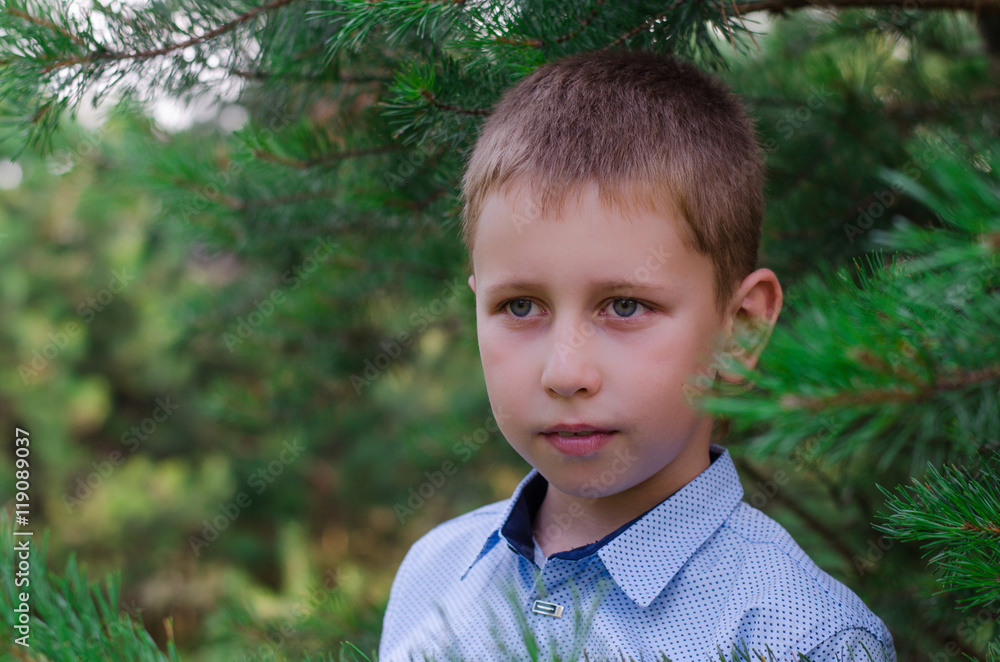 Beautiful portrait little boy in the nature Beautiful portrait little boy in the nature