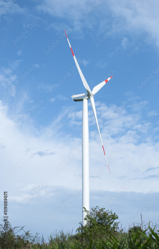 Windpark Anlage in Schleswig-Holstein, Deutschland 