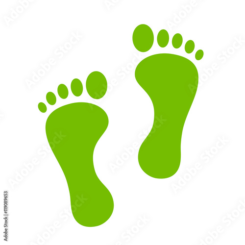 Green footprint icon