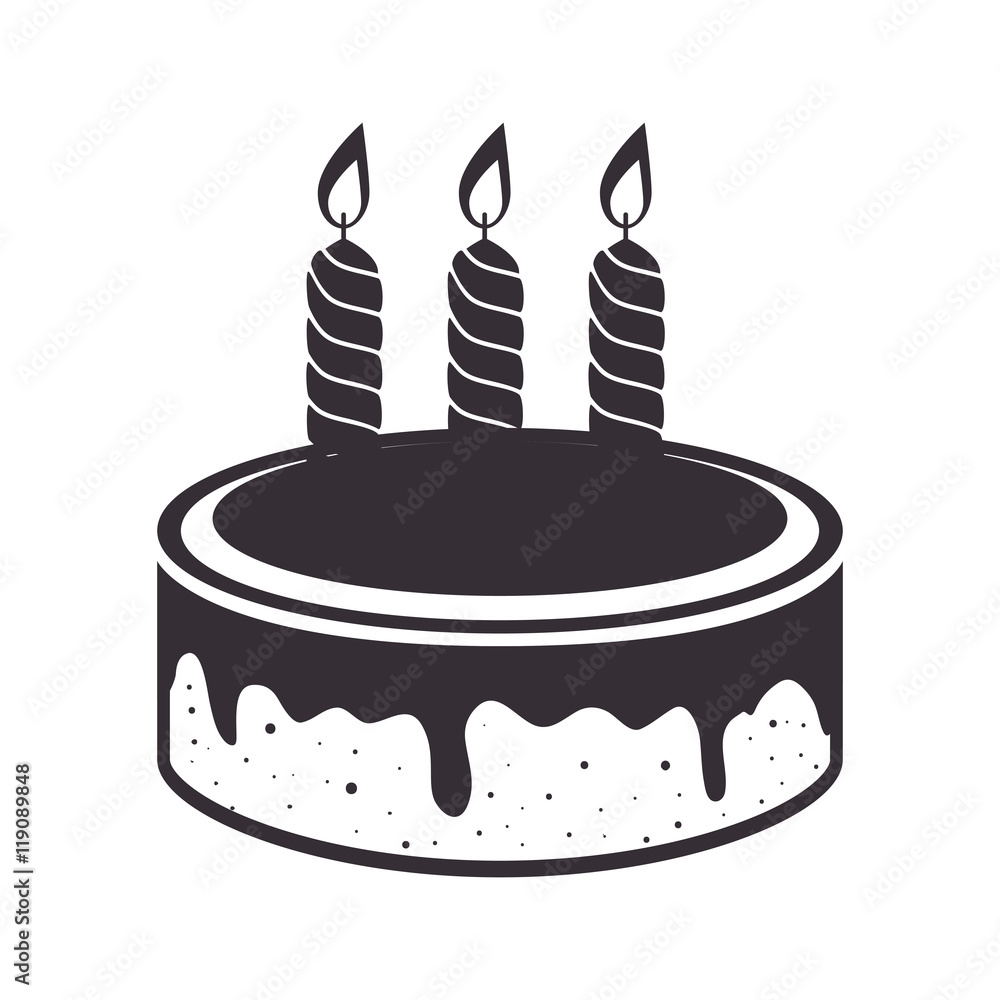 Birthday Cake Silhouette Stock Illustrations  8597 Birthday Cake  Silhouette Stock Illustrations Vectors  Clipart  Dreamstime