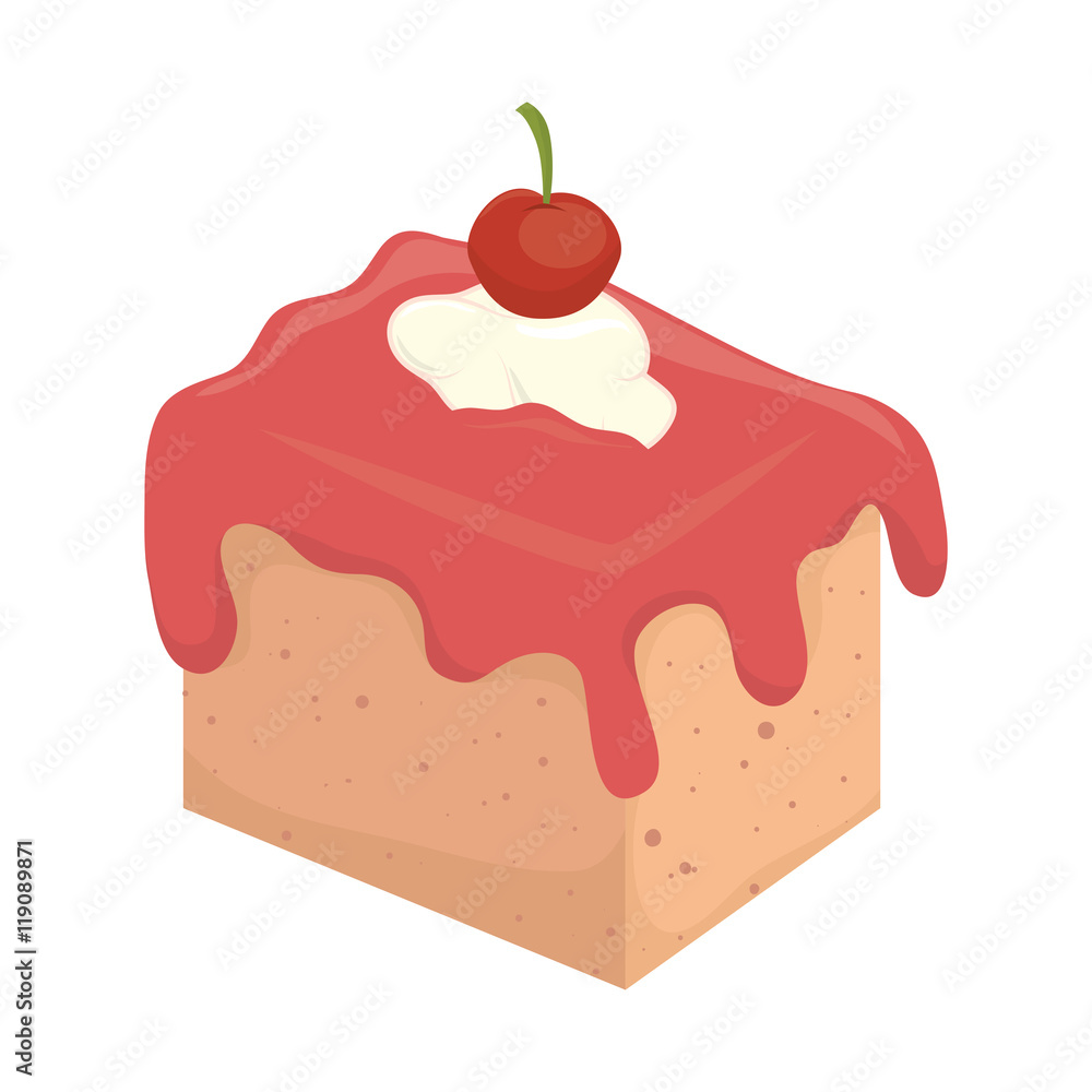 piece of cake cherry dessert food pastry bakery sweet cartoon vector illustration piece of cake cherry dessert food pastry bakery sweet cartoon vector illustration