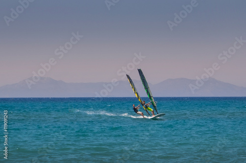 Tandem Windsurfing in Rhodos   © Bastian Linder