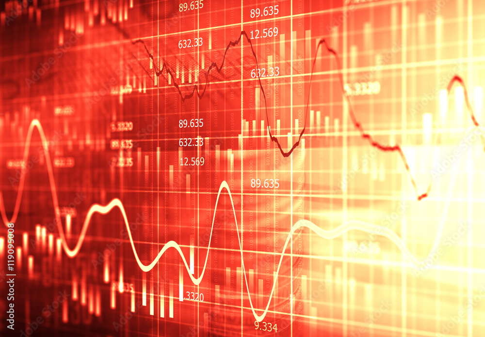 Financial data on a monitor Financial data on a monitor