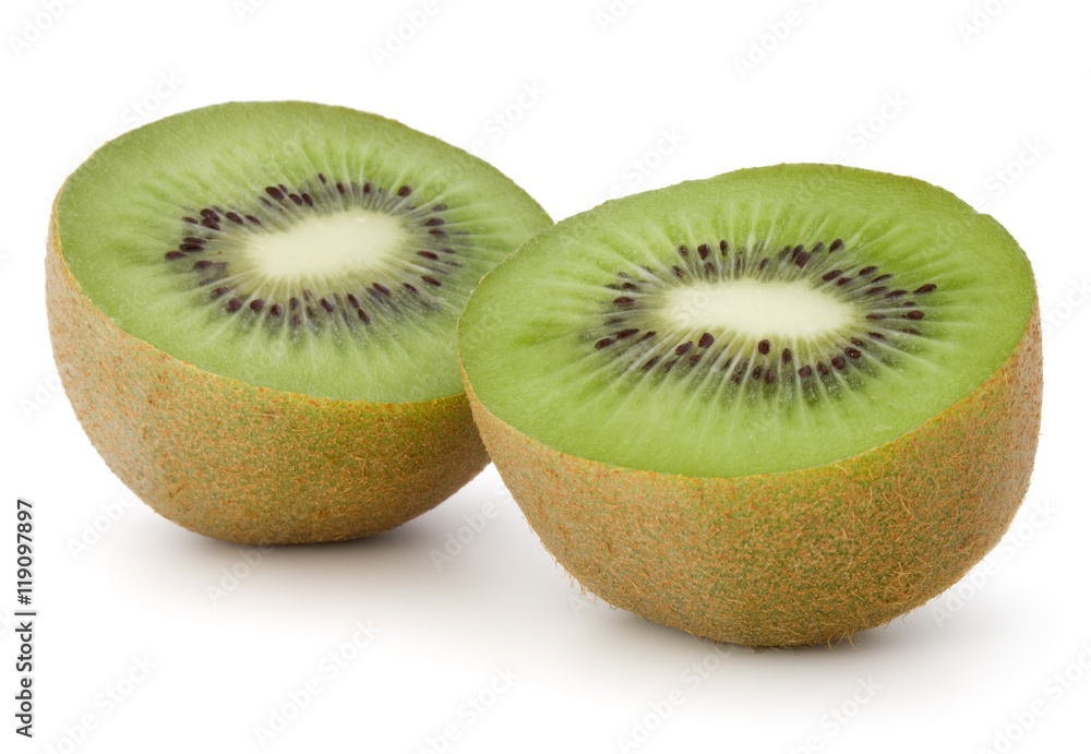 Sliced Kiwi fruit isolated on white background cutout Sliced Kiwi fruit isolated on white background cutout