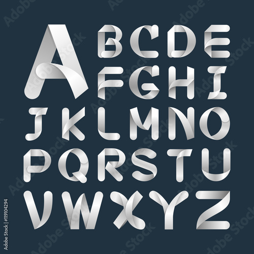 Alphabet Vector Font.Capital letter A to Z. Vector illustration.