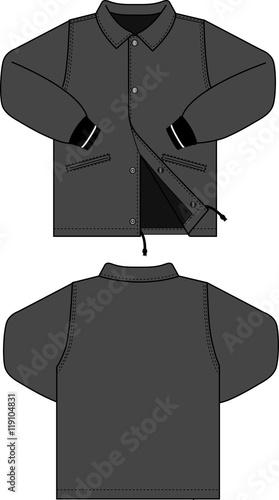 Illustration of men's jacket (windbreaker)