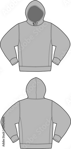 Illustration of hoodie (sweatshirt)