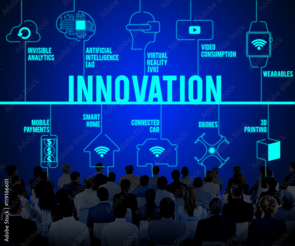 Innovation Connected Drones Technology Concept Innovation Connected Drones Technology Concept