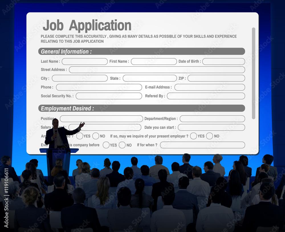 Online Web Job Application Form Concept Online Web Job Application Form Concept