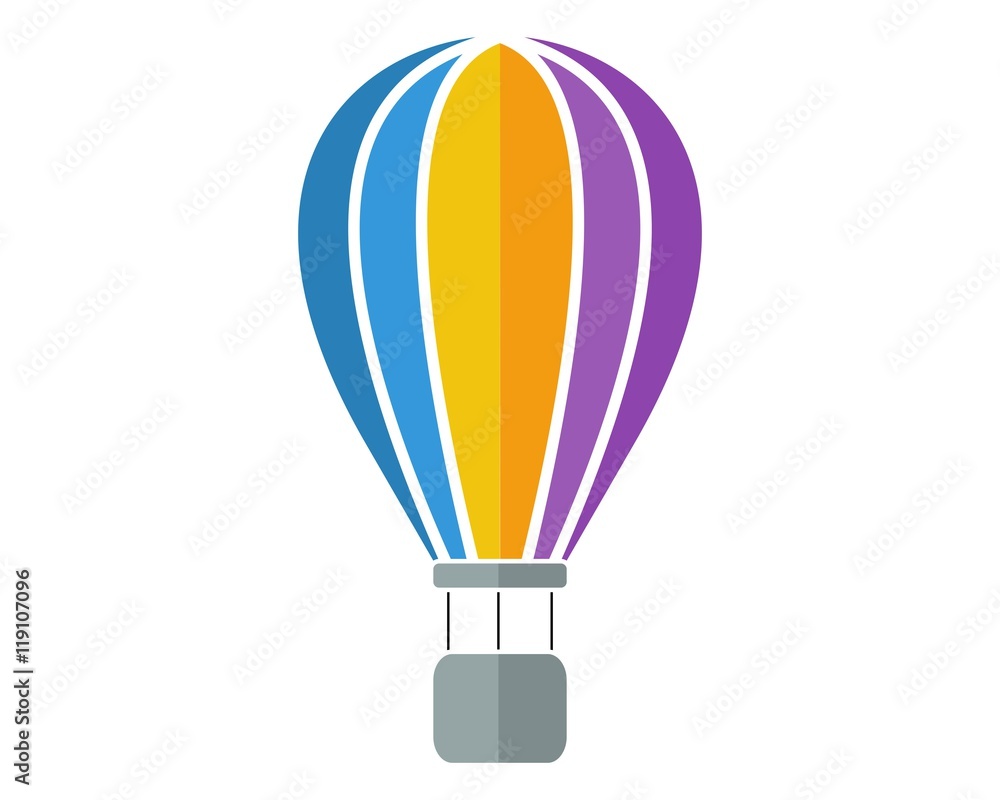 Naklejka premium air ballon flat illustration