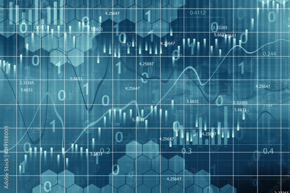 Stock market graph background