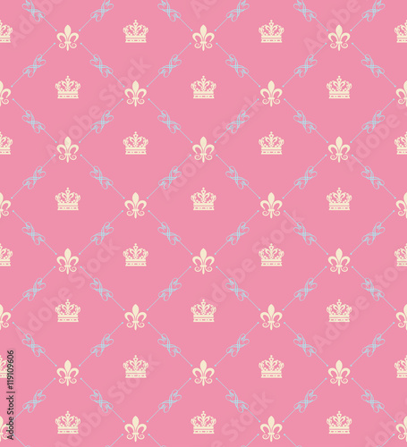 seamless damask pink wallpaper