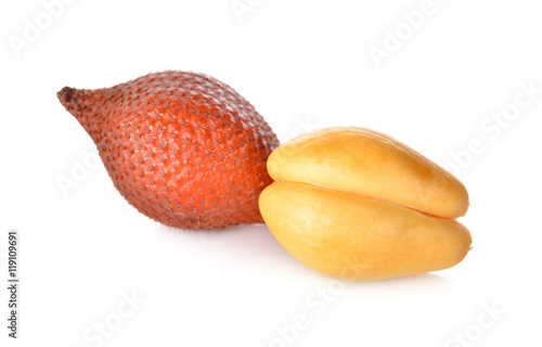 salacca fruit on white background