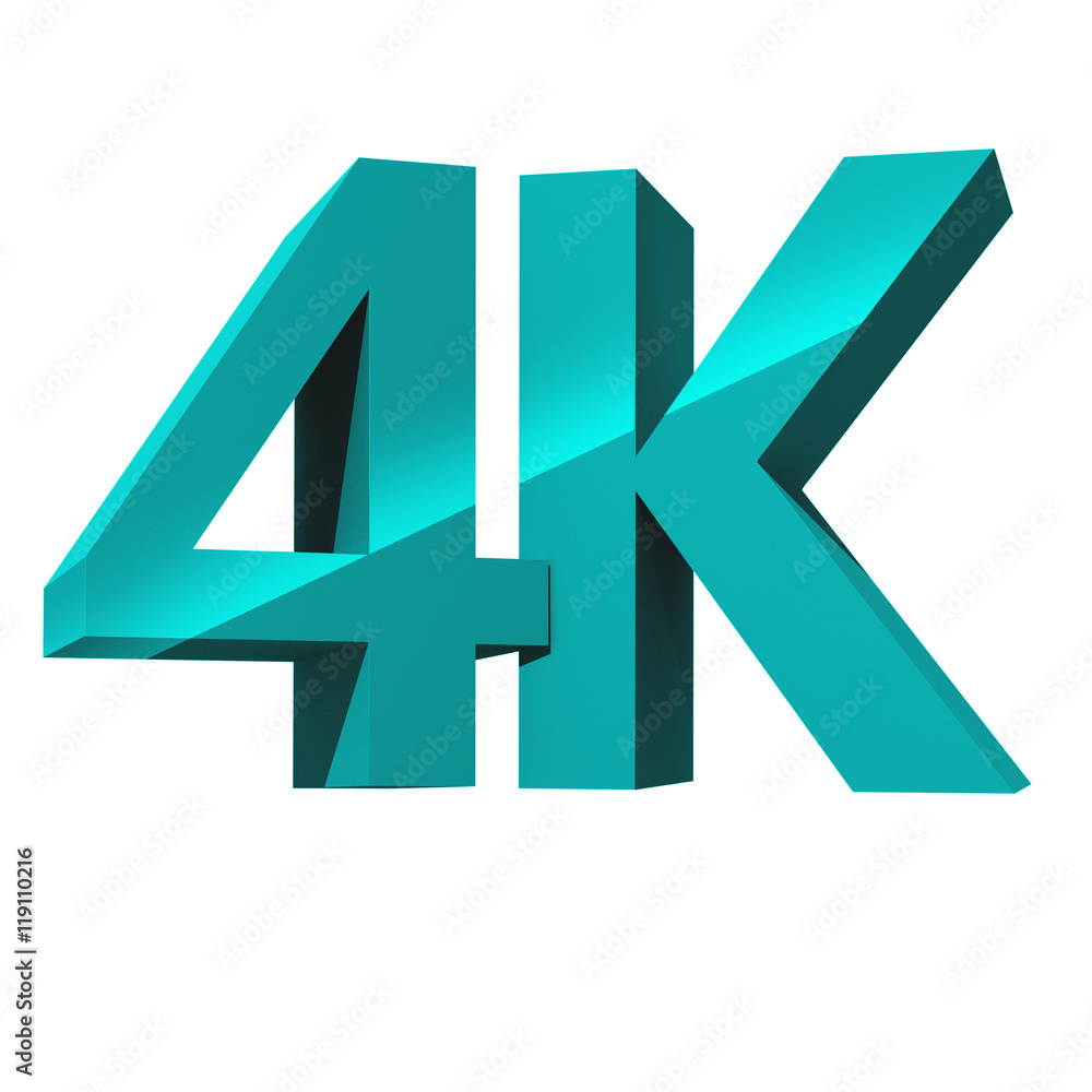 4K ultra high definition television technology logo Stock Photo Adobe Stock