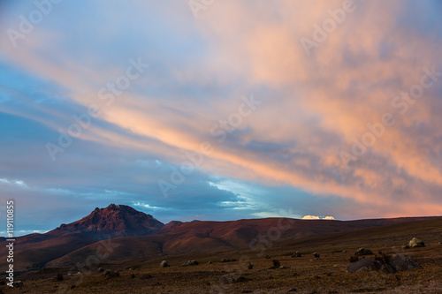 Sunset at the Cotopaxi National Park
