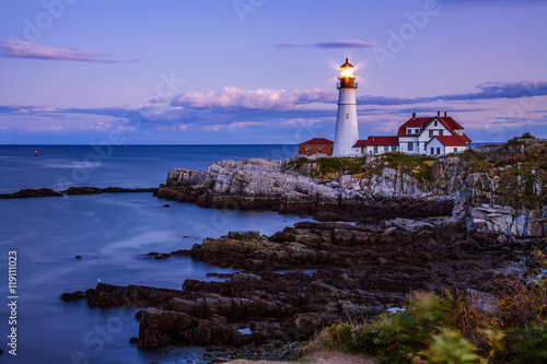 Portland Head Light Night