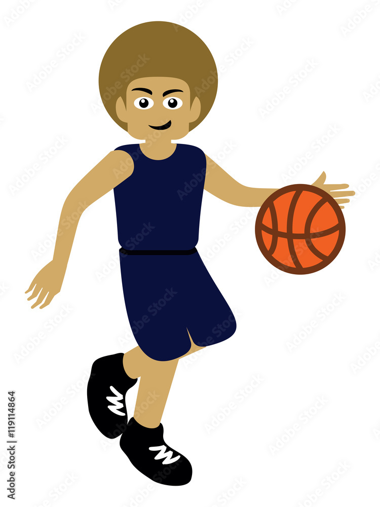 Young man play basketball
