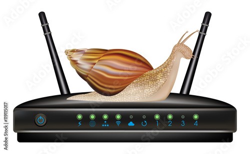 slow speed router with snail