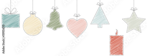 scribble christmas hangtags