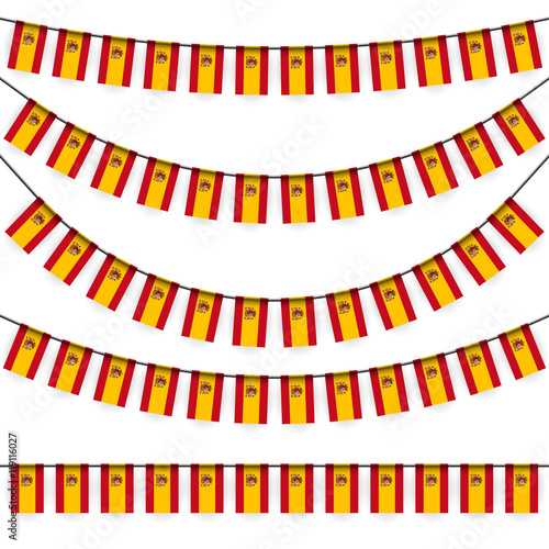 garlands with spanish national colors