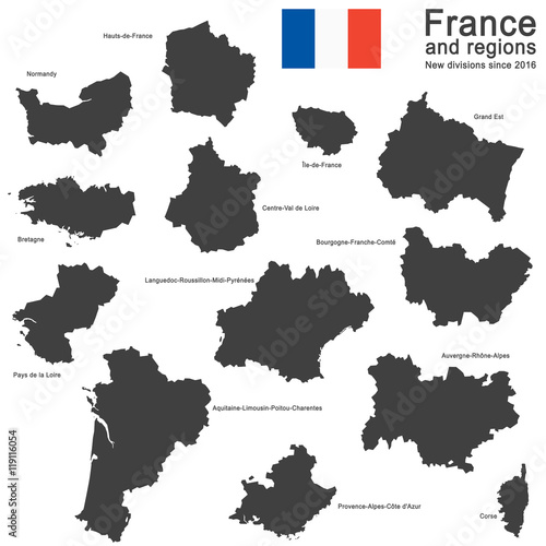 country France and regions since 2016 photo