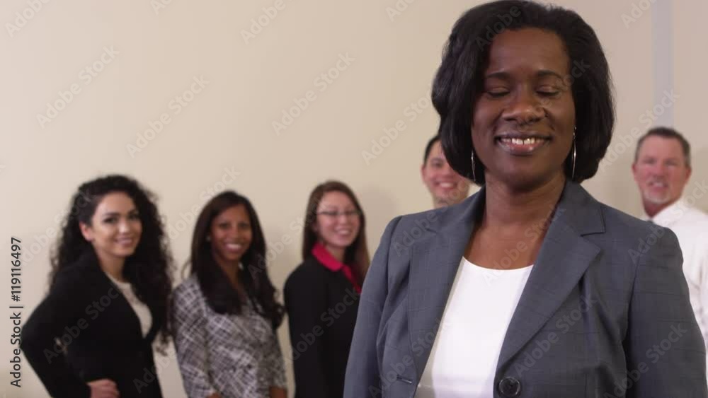 Smiling office workers Smiling office workers