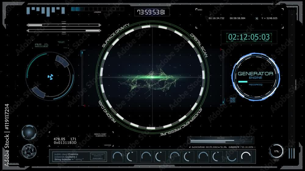 Futuristic Head-Up monitor Futuristic Head-Up monitor