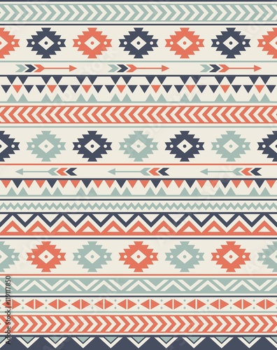 Seamless Ethnic pattern textures. Navajo geometric print. Rustic decorative ornament. Abstract geometric pattern. Native American pattern. Ornament for the design of clothing