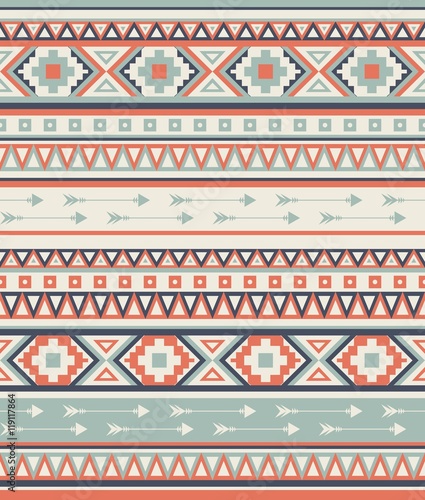 Seamless Ethnic pattern textures. Navajo geometric print. Rustic decorative ornament. Abstract geometric pattern. Native American pattern. Ornament for the design of clothing