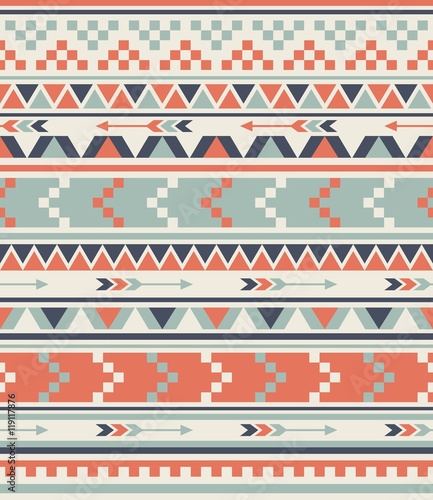 Seamless Ethnic pattern textures. Navajo geometric print. Rustic decorative ornament. Abstract geometric pattern. Native American pattern. Ornament for the design of clothing